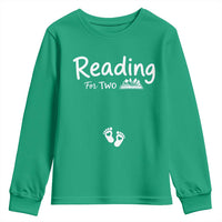 Pregnancy Announcement For Book Lovers Youth Sweatshirt Reading For Two