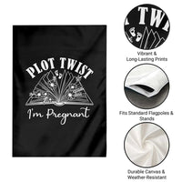 Pregnancy Announcement For Book Lovers Garden Flag Plot Twist I Am Pregnant