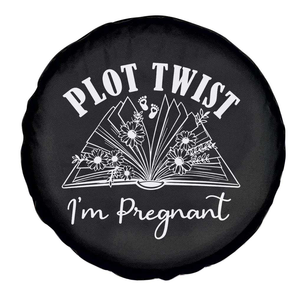 Pregnancy Announcement For Book Lovers Spare Tire Cover Plot Twist I Am Pregnant