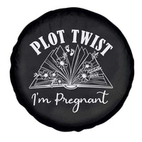 Pregnancy Announcement For Book Lovers Spare Tire Cover Plot Twist I Am Pregnant