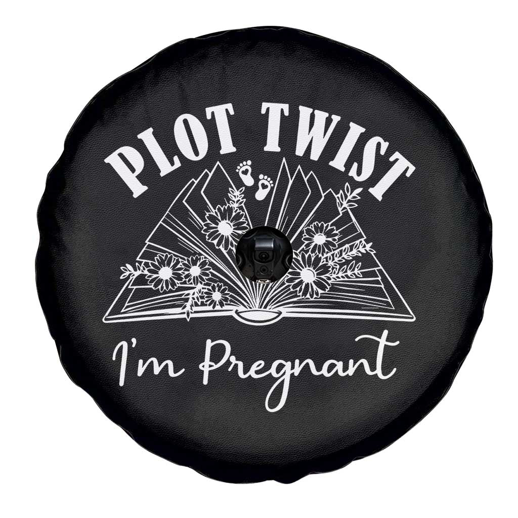 Pregnancy Announcement For Book Lovers Spare Tire Cover Plot Twist I Am Pregnant