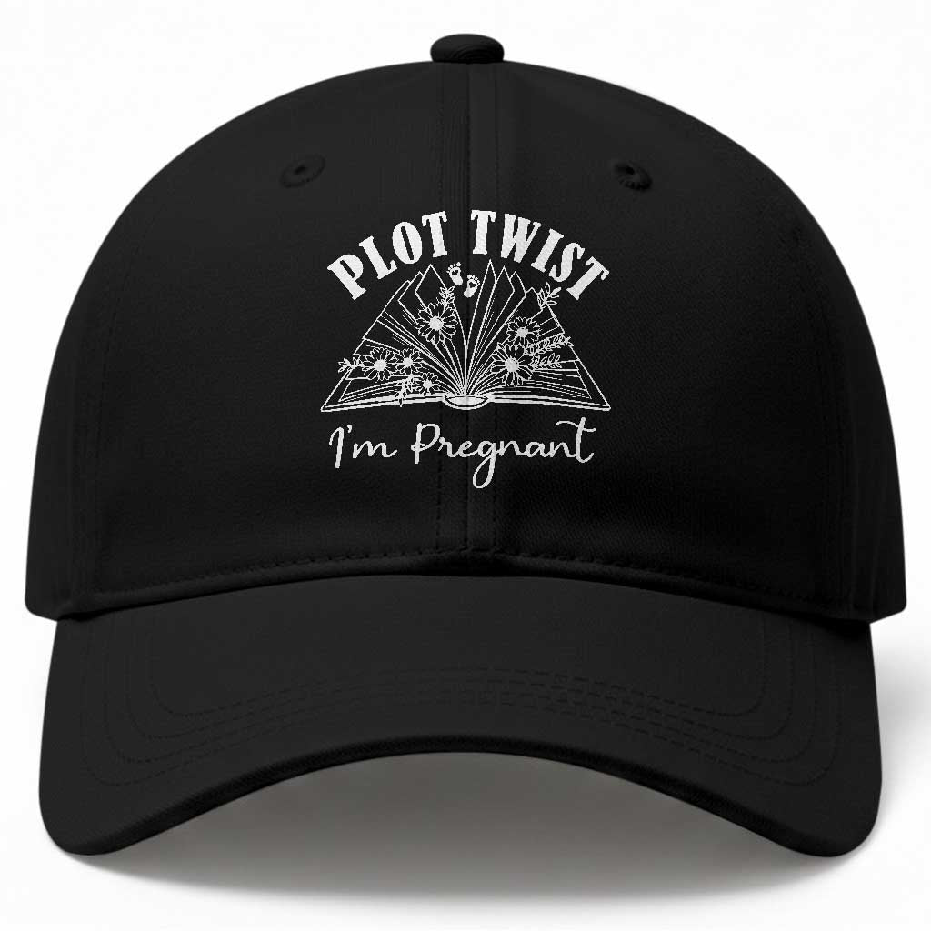 Pregnancy Announcement For Book Lovers Baseball Cap Plot Twist I Am Pregnant