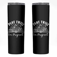 Pregnancy Announcement For Book Lovers Skinny Tumbler Plot Twist I Am Pregnant