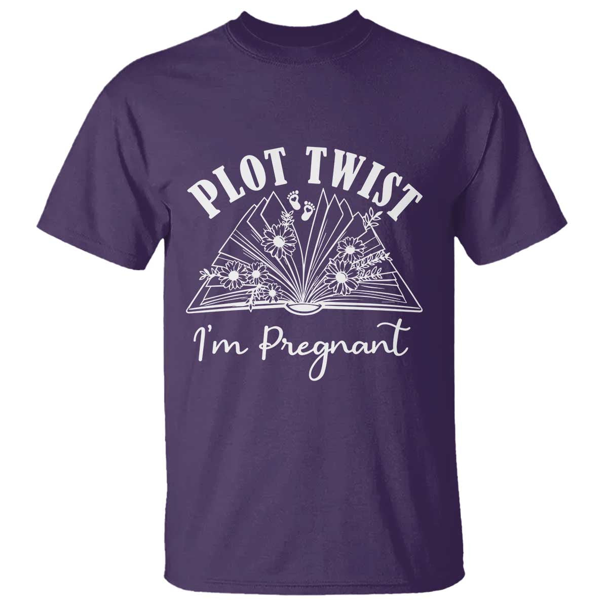 Pregnancy Announcement For Book Lovers T Shirt Plot Twist I Am Pregnant