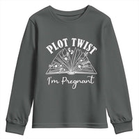 Pregnancy Announcement For Book Lovers Youth Sweatshirt Plot Twist I Am Pregnant
