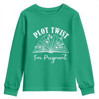 Pregnancy Announcement For Book Lovers Youth Sweatshirt Plot Twist I Am Pregnant