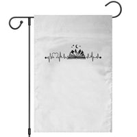Bookaholic Heartbeat Graphic Garden Flag Vintage Reader Lifeline Gift