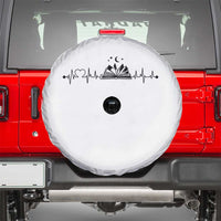Bookaholic Heartbeat Graphic Spare Tire Cover Vintage Reader Lifeline Gift