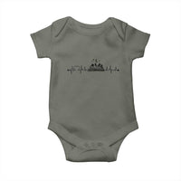 Bookaholic Heartbeat Graphic Baby Onesie Vintage Reader Lifeline Gift