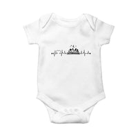Bookaholic Heartbeat Graphic Baby Onesie Vintage Reader Lifeline Gift