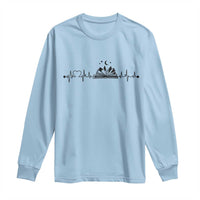 Bookaholic Heartbeat Graphic Long Sleeve Shirt Vintage Reader Lifeline Gift