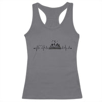 Bookaholic Heartbeat Graphic Racerback Tank Top Vintage Reader Lifeline Gift