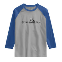 Bookaholic Heartbeat Graphic Raglan Shirt Vintage Reader Lifeline Gift