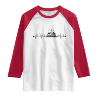 Bookaholic Heartbeat Graphic Raglan Shirt Vintage Reader Lifeline Gift