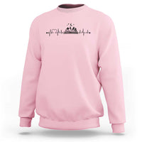 Bookaholic Heartbeat Graphic Sweatshirt Vintage Reader Lifeline Gift