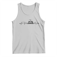Bookaholic Heartbeat Graphic Tank Top Vintage Reader Lifeline Gift