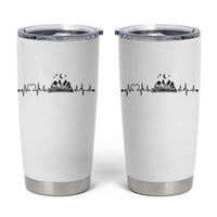 Bookaholic Heartbeat Graphic Tumbler Cup Vintage Reader Lifeline Gift
