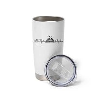 Bookaholic Heartbeat Graphic Tumbler Cup Vintage Reader Lifeline Gift