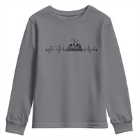 Bookaholic Heartbeat Graphic Youth Sweatshirt Vintage Reader Lifeline Gift