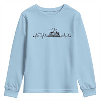 Bookaholic Heartbeat Graphic Youth Sweatshirt Vintage Reader Lifeline Gift