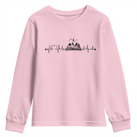 Bookaholic Heartbeat Graphic Youth Sweatshirt Vintage Reader Lifeline Gift
