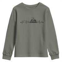 Bookaholic Heartbeat Graphic Youth Sweatshirt Vintage Reader Lifeline Gift