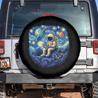 Starry Night Space Bookworm Spare Tire Cover Funny Astronaut Reader Gift