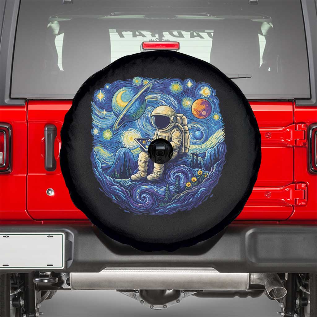 Starry Night Space Bookworm Spare Tire Cover Funny Astronaut Reader Gift