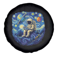 Starry Night Space Bookworm Spare Tire Cover Funny Astronaut Reader Gift