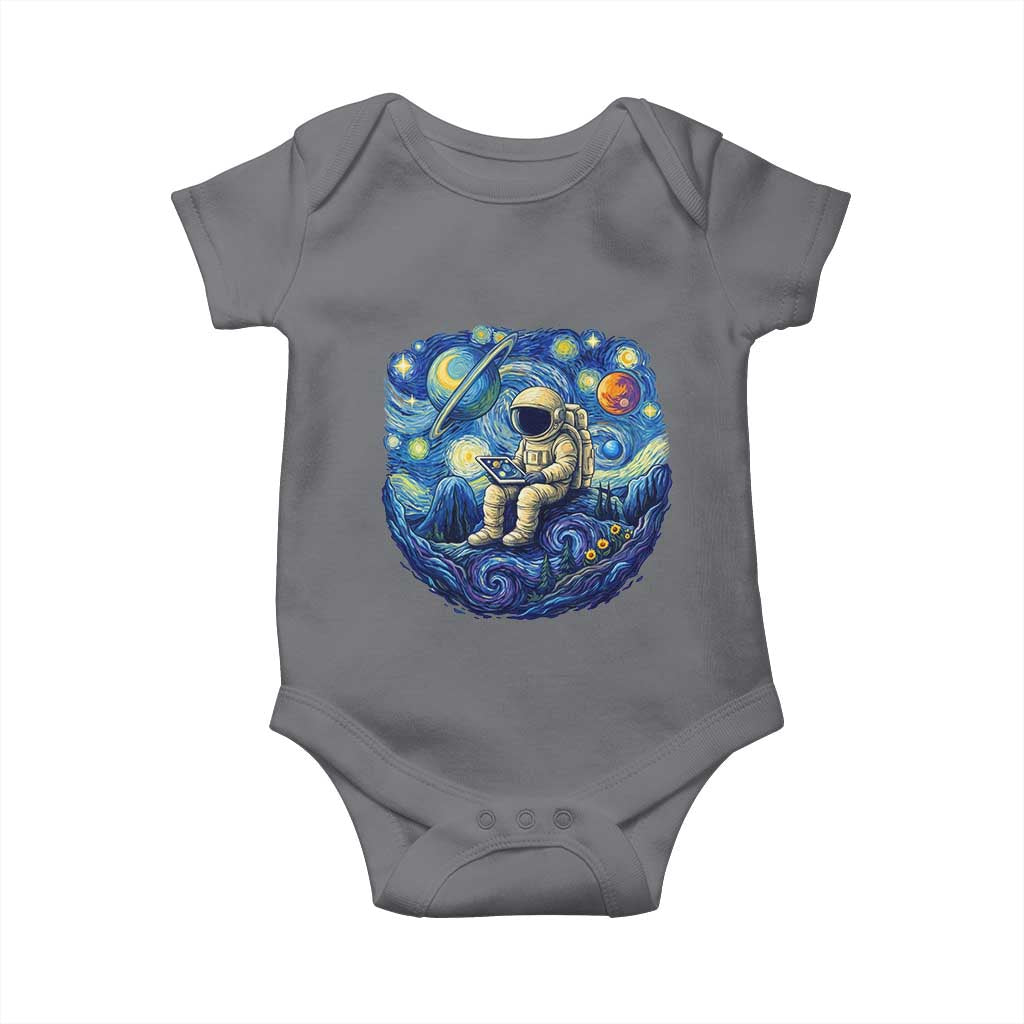 Starry Night Space Bookworm Baby Onesie Funny Astronaut Reader Gift