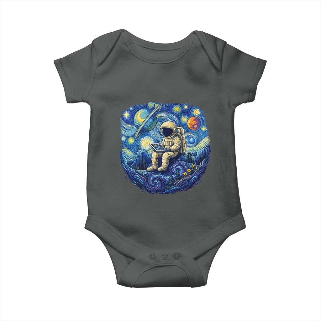 Starry Night Space Bookworm Baby Onesie Funny Astronaut Reader Gift