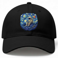 Starry Night Space Bookworm Baseball Cap Funny Astronaut Reader Gift