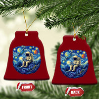 Starry Night Space Bookworm Ceramic Ornament Funny Astronaut Reader Gift