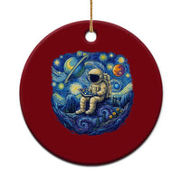 Starry Night Space Bookworm Ceramic Ornament Funny Astronaut Reader Gift
