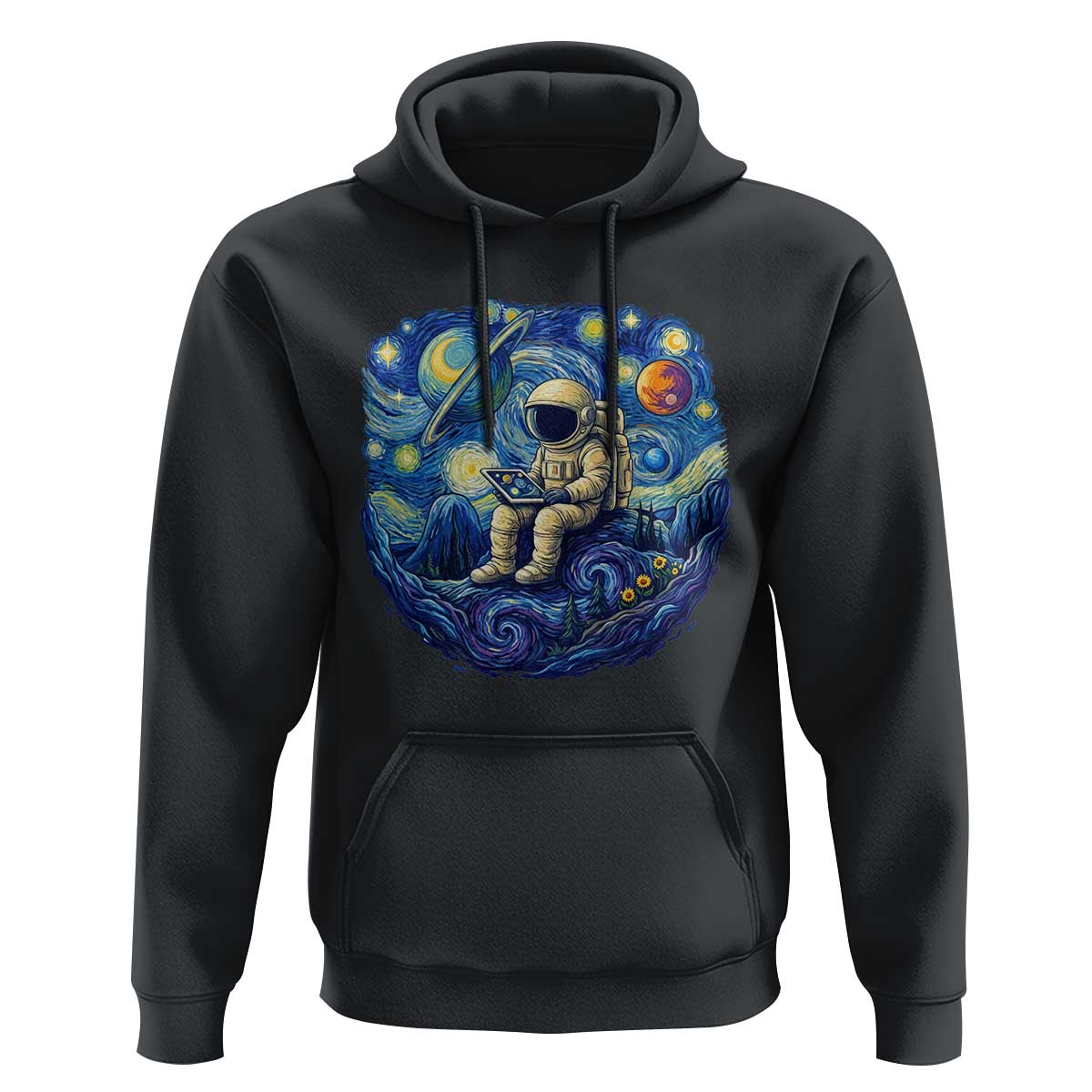 Starry Night Space Bookworm Hoodie Funny Astronaut Reader Gift