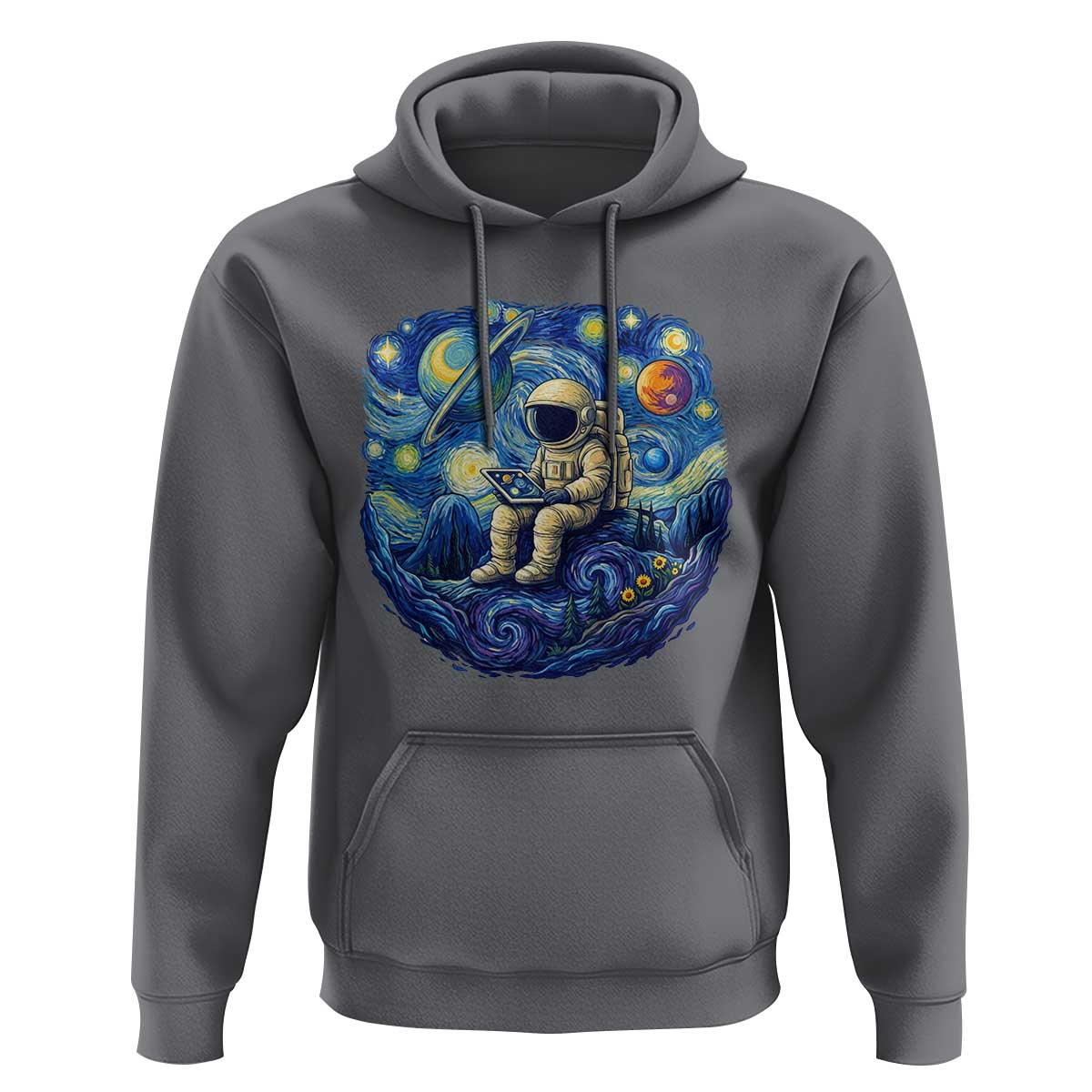 Starry Night Space Bookworm Hoodie Funny Astronaut Reader Gift