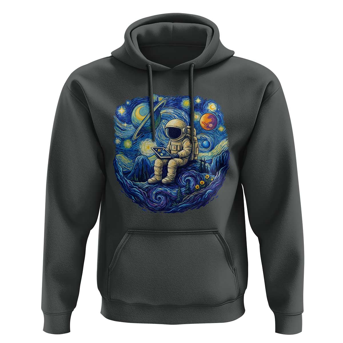 Starry Night Space Bookworm Hoodie Funny Astronaut Reader Gift