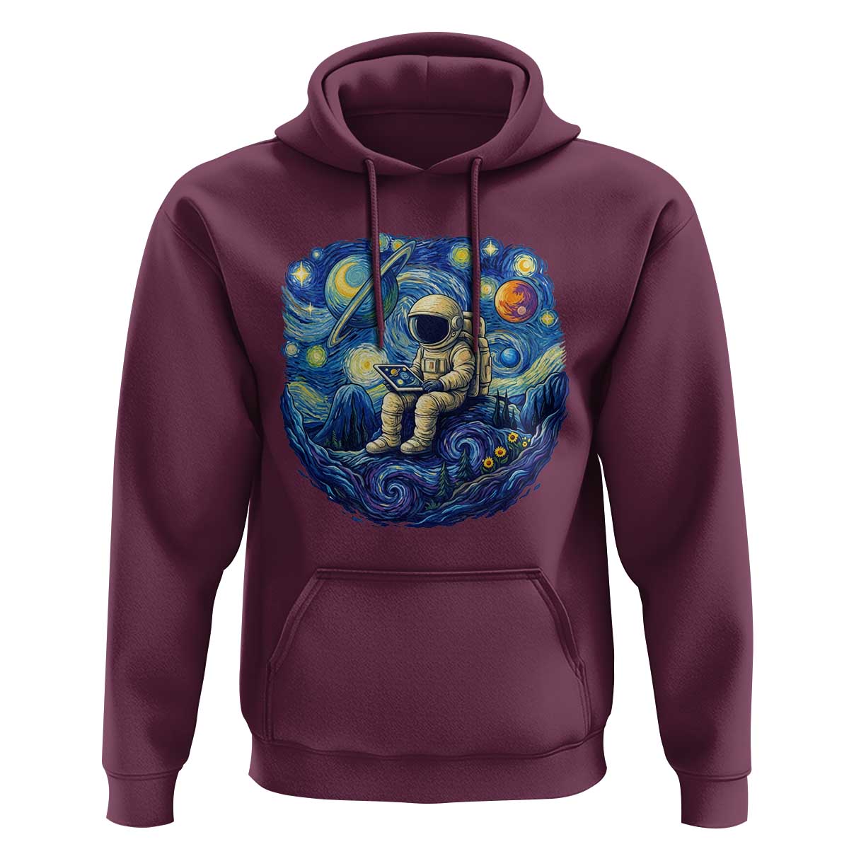 Starry Night Space Bookworm Hoodie Funny Astronaut Reader Gift