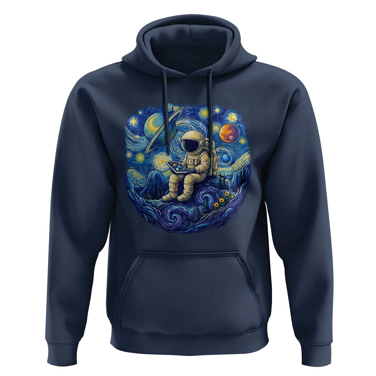 Starry Night Space Bookworm Hoodie Funny Astronaut Reader Gift