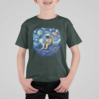 Starry Night Space Bookworm T Shirt For Kid Funny Astronaut Reader Gift