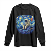 Starry Night Space Bookworm Long Sleeve Shirt Funny Astronaut Reader Gift