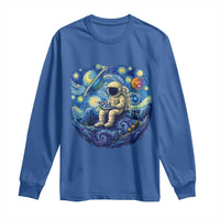 Starry Night Space Bookworm Long Sleeve Shirt Funny Astronaut Reader Gift