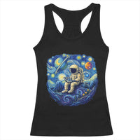 Starry Night Space Bookworm Racerback Tank Top Funny Astronaut Reader Gift