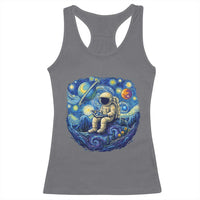 Starry Night Space Bookworm Racerback Tank Top Funny Astronaut Reader Gift
