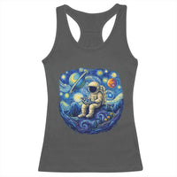 Starry Night Space Bookworm Racerback Tank Top Funny Astronaut Reader Gift