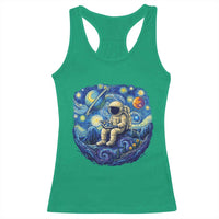 Starry Night Space Bookworm Racerback Tank Top Funny Astronaut Reader Gift