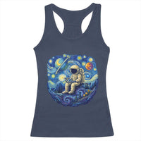 Starry Night Space Bookworm Racerback Tank Top Funny Astronaut Reader Gift