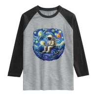 Starry Night Space Bookworm Raglan Shirt Funny Astronaut Reader Gift