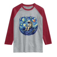 Starry Night Space Bookworm Raglan Shirt Funny Astronaut Reader Gift