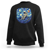 Starry Night Space Bookworm Sweatshirt Funny Astronaut Reader Gift